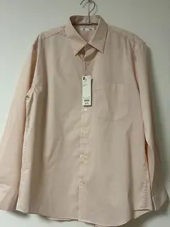 GU イージーケアブロードシャツ　ピンク