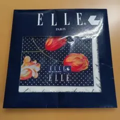 ELLE 花柄ドットハンカチ