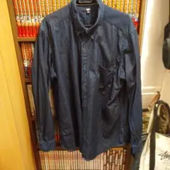 UNIQLO ダークブルー ボタンダウンシャツ XL