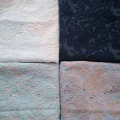 A*ミナペルホネン smile flower 生地 はぎれ メッシュ 4色セット