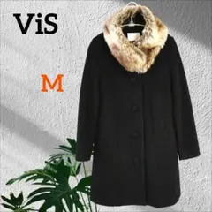 ⭐匿名配送⭐ロングコート ブラック 黒 ノーカラーコート ファー付き M