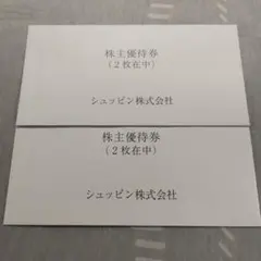 シュッピン株主優待4枚① シュッピン（3179）株主優待 店舗・ECサイトで利用できる優待券