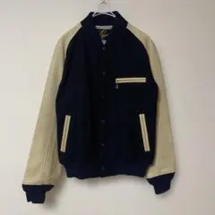 Stussy SURF スタジャン 黒クリーム 袖レザー ステューシー - メルカリ