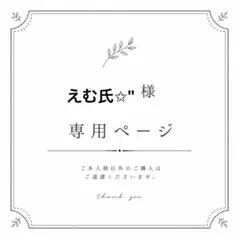 えむ氏✩"様　専用ページ⭐︎