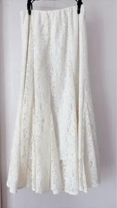【美品】FENNEL アイボリー レースフレアスカート
