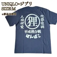 【海外限定】【新品】ユニクロ×ジブリ Tシャツ ぽんぽこ M ネイビー