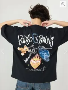 ロデオクラウンズ Key Ring Ｔシャツ BLACK ユニセックス