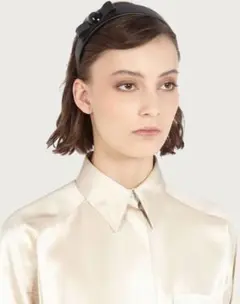 Salvatore Ferragamo レザーカチューシャ ブラックのサムネイル