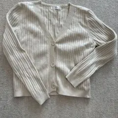 セール！fifth ベージュ リブ編み Vネックカーディガン
