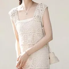 ＊Bab＊クロシェロングワンピース