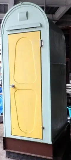 仮設トイレ☆水洗洋式☆新品陶器製便器☆直接引取可☆ミント＆イエロー 