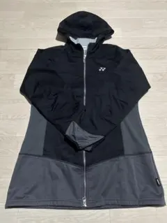 【YONEX】フード付きテニスウェア ブラック/グレー