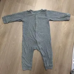 H&M リブドット柄ロンパース ブルー　80