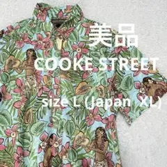 COOKE STREET 美品　総柄　花柄　ハワイアン　半袖　アロハ　シャツ　L
