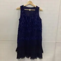 値下◎3.27◎A459◎アクシーズファム◎トップス◎フリルチュニック◎ネイビー