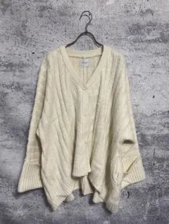 ラベルエチュード　フェザーヤーン BIG ニットアウターカーディガン