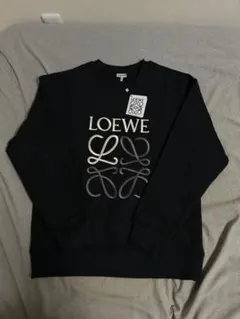 LOEWE ブラック クルーネック トレーナー