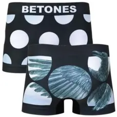 ビトーンズ BETONES ドット柄とカラス BL メンズ ボクサーパンツ 新品のサムネイル