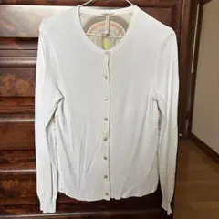 HERMES バックプリントシルクスカーフのニットカーディガン 。週末特価