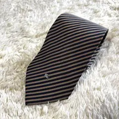 美品　BURBERRY ネクタイ ストライプ　ホースロゴ ワンポイント刺繍