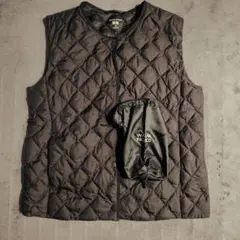 【美品】UNIQLO パフテックキルティングベスト　ブラック　M　収納袋付き