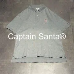 【Captain Santa】キャプテンサンタ ポロシャツ グレー L 鹿子 綿のサムネイル