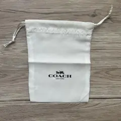 COACH ホワイト ポーチ　巾着　白　ショップ袋　ショッパー
