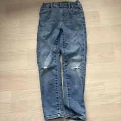 UNIQLO ダメージ加工 ストレートパンツ 120
