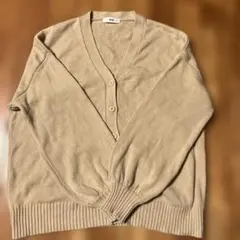 WEGO ベージュ Vネック カーディガン