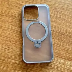 クリア iPhoneケース マグネットリング付き