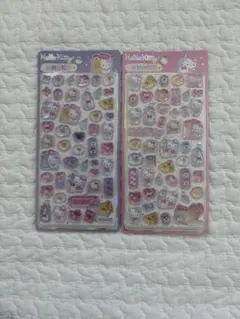 1005＊　キティ　サンリオ　ぷっくりシール　2枚セット
