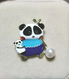 新品未使用真珠 本真珠  親子パンタ型 パールブローチ