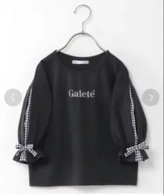 【ikka】Gaietéロゴ 七分袖カットソー ブラック