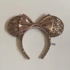 ディズニー ミニー ローズピンク スパンコール カチューシャ