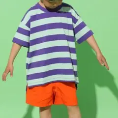 ローリーズファームキッズ　ボーダー半袖Tシャツ　110-120cm