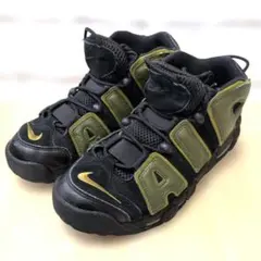 【人気✨】Nike Air More Uptempoブラック/オリーブ 25cm