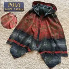 POLO RALPH LAUREN ネイティブ柄 フード付き カーディガン S