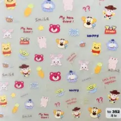 #352 極薄❣ クマのプーさん&トイ・ストーリー ネイルシール ステッカー