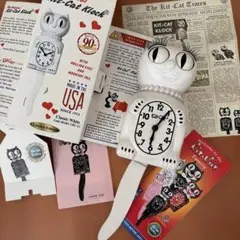 未使用】Kit Cat Klock キット キャット クロック バーガンディー