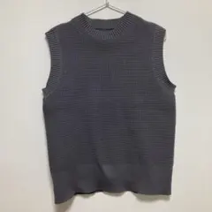ニットベスト 濃いグレー クルーネック XXS〜XSのサムネイル