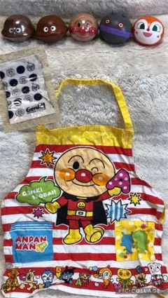 アンパンマン　おっきなマスコット　エプロン　てぬぐい　セット