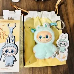 PIN FOR LOVE ミントグリーン ぬいぐるみキーホルダー