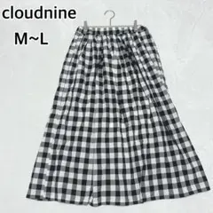 クラウドナイン ギンガムチェックロングボリュームスカート M〜L 綿 i6185のサムネイル