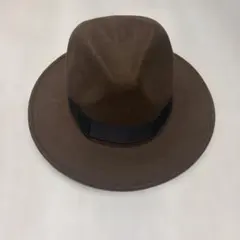 ブラウン　ウール混フェルトハット　アメカジ