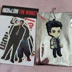 HIGH ＆LOW THE WORST　フレークシール　ラバーキーホルダー