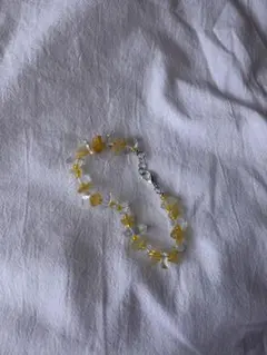 イエローストーンビーズブレスレット