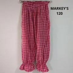 マーキーズ ギンガムチェック ロングパンツ 長ズボン 120