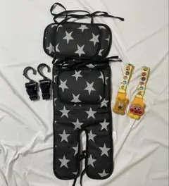 ベビーカー用品 5点セット ベビーカーシート フック アンパンマン クリップ