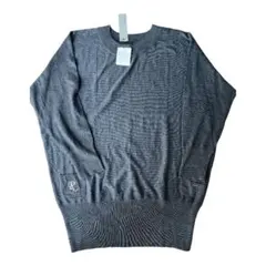 R刺繍入り 長袖ニット グレー系