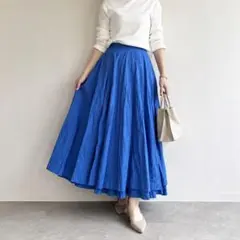 Viaggio Blu ロングフレアスカート サイズ1 ブルー レディース日本製のサムネイル